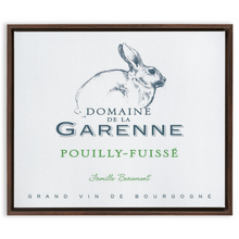 Load image into Gallery viewer, Wine Label Themed Artwork - Domaine de la Garenne Wine Label Print on Canvas in a Floating Frame