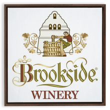 Load image into Gallery viewer, Wine Label Themed Artwork - Brookside Winery Label Print on Canvas in a Floating Frame