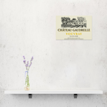 Load image into Gallery viewer, Wine Label Themed Decor - Chateau Gaudrelle Wine Label Print on Wooden Plaque 12" x 8" Made in the USA