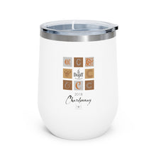 Load image into Gallery viewer, Wine Label Themed Drinkware - Chardonnay D'Alsace - Dopff au Moulin Label on 12oz Insulated Wine Tumbler