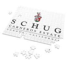 Load image into Gallery viewer, Wine Label Themed Jigsaw Puzzles - Schug Carneros Estate Label Print on 252 or 500 Pieces Puzzle - Made in America