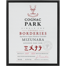 Load image into Gallery viewer, Cognac Label Themed Artwork - Cognac Park Mizunara Label Print on Canvas in a Floating Frame