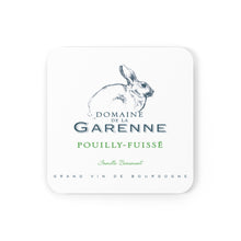 Load image into Gallery viewer, Wine Label Themed Gifts - Domaine de la Garenne bottle Label Back Corkwood Coaster Set of 4
