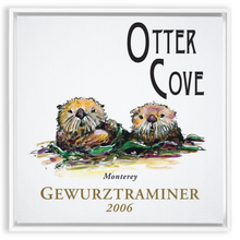 Load image into Gallery viewer, Wine Label Themed Artwork - Otter Cove Gewurztraminer 2006 Print on Canvas in a Floating Frame