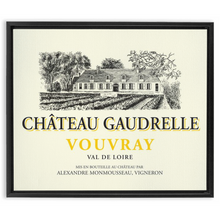 Load image into Gallery viewer, Wine Label Themed Artwork - Chateau Gaudrelle Wine Label Print on Canvas in a Floating Frame