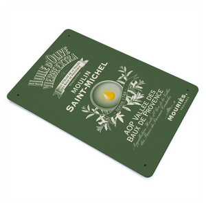 Kitchen Decor - Moulin St Michel Olive Oil Label Print on Metal Plate 8" x 12" Made in the USA