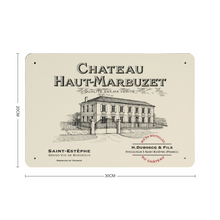 Load image into Gallery viewer, Kitchen Gifts - Wine Themed Decor - Chateau Haut-Marbuzet Wine Label Print on Metal Plate 8&quot; x 12&quot; Made in the USA