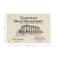 Load image into Gallery viewer, Kitchen Gifts - Wine Themed Decor - Chateau Haut-Marbuzet Wine Label Print on Metal Plate 8" x 12" Made in the USA