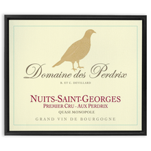 Load image into Gallery viewer, Wine Label Themed Artwork - Domaine des Perdrix Wine Label Print on Canvas in a Floating Frame