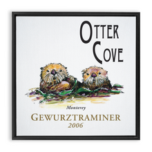 Load image into Gallery viewer, Wine Label Themed Artwork - Otter Cove Gewurztraminer 2006 Print on Canvas in a Floating Frame