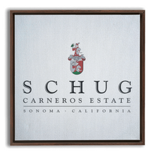 Load image into Gallery viewer, Wine Label Themed Artwork - Schug Carneros Estate Print on Canvas in a Floating Frame