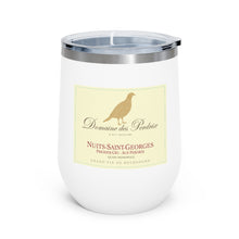 Load image into Gallery viewer, Wine Label Themed Drinkware - Domaine des Perdrix Wine Label on 12oz Insulated Wine Tumbler