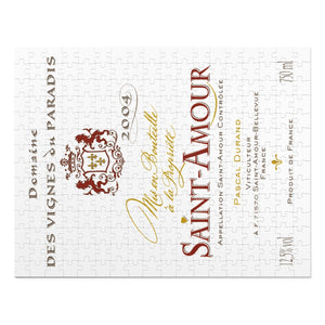 Wine Label Themed Jigsaw Puzzles - Saint Amour Label Print on 252 or 500 Pieces Puzzle - Made in America