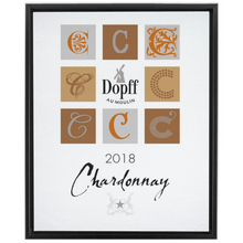 Load image into Gallery viewer, Wine Themed Artwork - Chardonnay D'Alsace - Dopff au Moulin Label Print on Canvas in a Floating Frame