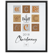 Load image into Gallery viewer, Wine Themed Artwork - Chardonnay D&#39;Alsace - Dopff au Moulin Label Print on Canvas in a Floating Frame