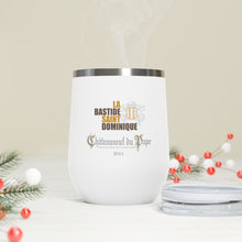 Load image into Gallery viewer, Winery Themed Drinkware - La Bastide St Dominique Chateauneuf du Pape Wine Label on 12oz Insulated Wine Tumbler