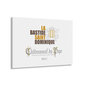 La Bastide Saint Dominique Chateauneuf Du Pape Wine Label Print on Acrylic Panel