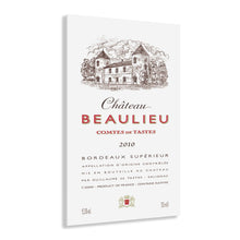 Load image into Gallery viewer, Wine Label Themed Wall Decor - Chateau Beaulieu Wine Label Print on Acrylic Panel