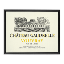 Load image into Gallery viewer, Wine Label Themed Artwork - Chateau Gaudrelle Wine Label Print on Canvas in a Floating Frame