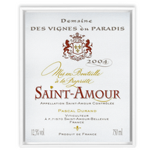 Load image into Gallery viewer, Wine Label Themed Artwork - Saint Amour Wine Label Framed Stretched Canvas