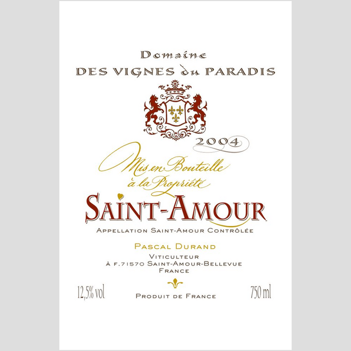 Wine Label Themed Art Print  on Archival Paper - Saint Amour Wine Fine Art Prints