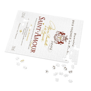 Wine Label Themed Jigsaw Puzzles - Saint Amour Label Print on 252 or 500 Pieces Puzzle - Made in America