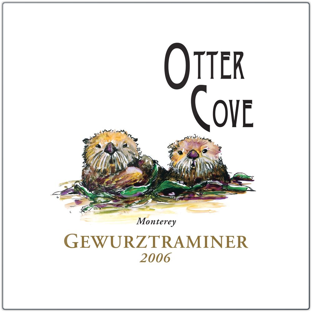 Winery Gifts - Wine Themed Wall Decor - Otter Cove Gewurztraminer 2006 Label Square Printed on Eco-Friendly Recycled Aluminum 6 sizes available