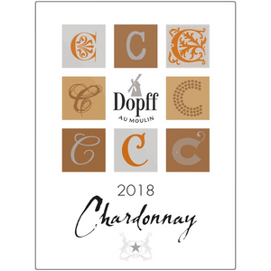 Wine Themed Wall Decor - Dopff Chardonnay 2018 Label on Eco-Friendly Recycled Aluminum