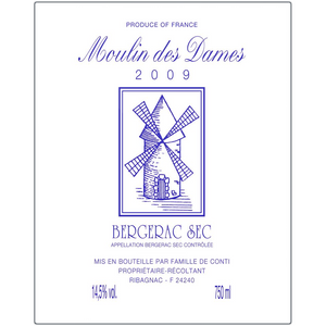 Wine Label Themed Artwork - Moulin des Dames Label Printed on Eco-Friendly Recycled Aluminum 6 sizes available