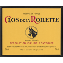 Load image into Gallery viewer, Wine Label Themed Artwork - Clos de la Roilette Wine Label Framed Stretched Canvas