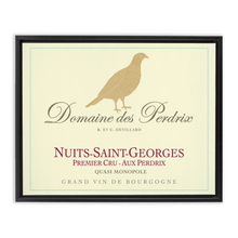 Load image into Gallery viewer, Wine Label Themed Artwork - Domaine des Perdrix Wine Label Framed Stretched Canvas