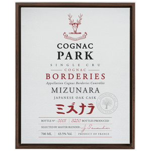 Cognac Label Themed Artwork - Cognac Park Mizunara Label Floating Frame Canvas