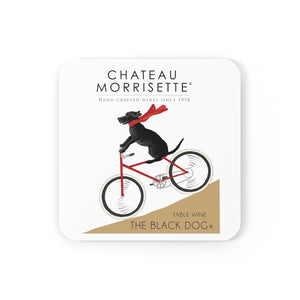 Gift for Wine Drinkers - Chateau Morrisette The Black Dog Corkwood Coaster Set of 4