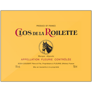 Wine Label Themed Artwork - Clos De La Roilette Wine Label Printed on Rectangular Eco-Friendly Recycled Aluminum