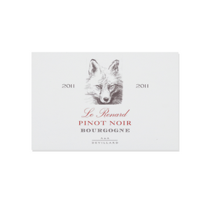 Wine Label Themed Decor - Le Renard Pinot Noir Wine Label Print on Wooden Plaque 12" x 8" Made in the USA