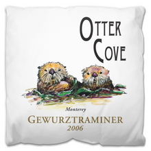 Load image into Gallery viewer, Indoor Outdoor Pillows Otter Cove Wine Label Print