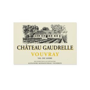 Wine Label Themed Decor - Chateau Gaudrelle Wine Label Print on Wooden Plaque 12" x 8" Made in the USA