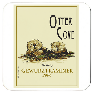 Wine Label Themed Gifts - Otter Cove Wine Label Coasters - Set of 4
