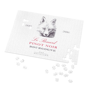 Wine Label Themed Jigsaw Puzzles - Le Renard Pinot Noir Label Print on 252 or 500 Pieces Puzzle - Made in America