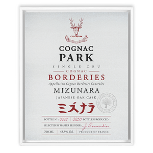 Cognac Label Themed Artwork - Cognac Park Mizunara Label Floating Frame Canvas