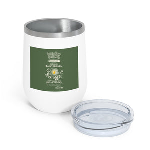 Insulated Drinkware - Moulin Saint Michel Olive Oil Label on 12oz Insulated Wine Tumbler.
