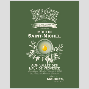 Kitchen Themed Decor - Moulin St Michel Olive Oil Label Acrylic Print Ready To Hang