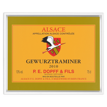 Load image into Gallery viewer, Wine Label Themed Artwork - P.E. Dopff Gewurztraminer Wine Label Print on Canvas in a Floating Frame