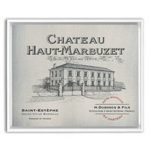 Load image into Gallery viewer, Winery Themed Artwork - Wine Themed Wall Decor - Chateau Haut-Marbuzet Wine Label in a Floating Frame Canvas