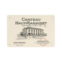 Load image into Gallery viewer, Kitchen Gifts - Wine Themed Decor - Chateau Haut-Marbuzet Wine Label Print on Metal Plate 8&quot; x 12&quot; Made in the USA