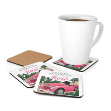 Load image into Gallery viewer, Winery Themed Gifts - Chateau Morrisette Rose Corkwood Coaster Set of 4