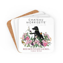 Load image into Gallery viewer, Glass and Mug Coaster - Chateau Morrisette Red Mountain Laurel Corkwood Coaster Set of 4
