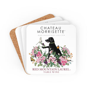 Glass and Mug Coaster - Chateau Morrisette Red Mountain Laurel Corkwood Coaster Set of 4