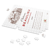 Load image into Gallery viewer, Wine Themed Jigsaw Puzzles - Label of Chateau Beaulieu Print 252 Pieces Puzzle - Made in America