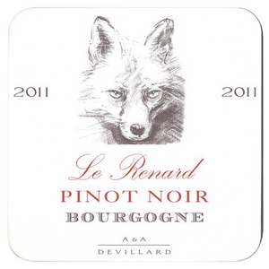 Wine Label Themed Gifts -Le Renard Pinot Noir Label Winery Coasters - Set of 4